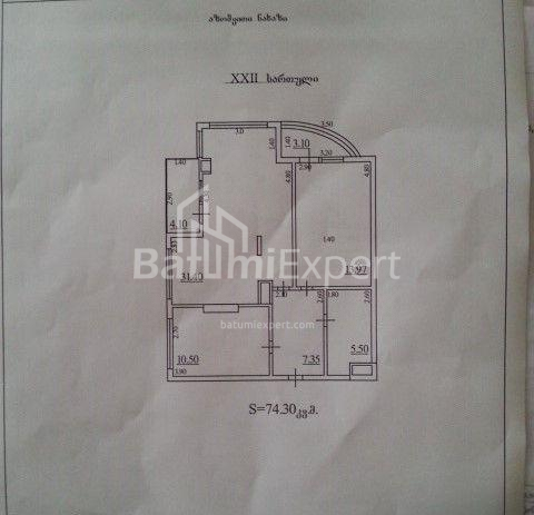 آپارتمان 74 متر مربع - تبل ابوسریدزه, Batumi, گرجستان