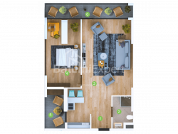 آپارتمان 3-комн 73 m² - کلانتر خیمشیاشویلی, Batumi