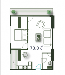 آپارتمان 3-комн 73 m² - کلانتر خیمشیاشویلی, Batumi