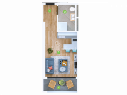 آپارتمان 1-комн 28.3 m² - کلانتر خیمشیاشویلی, Batumi