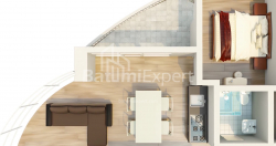 آپارتمان 2-комн 57.9 m² - مزگوارتا, Chakvi