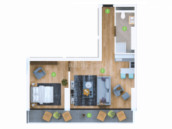 آپارتمان 2-комн 61 m² - کلانتر خیمشیاشویلی, Batumi