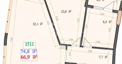 شی در حال ساخت 2-комн 74.8 m² - لخ و ماریا کاچینسکی, Batumi