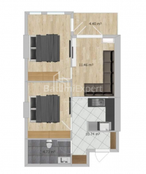 آپارتمان 57 متر مربع - اکوتیم تاکایشویلی, Batumi, گرجستان